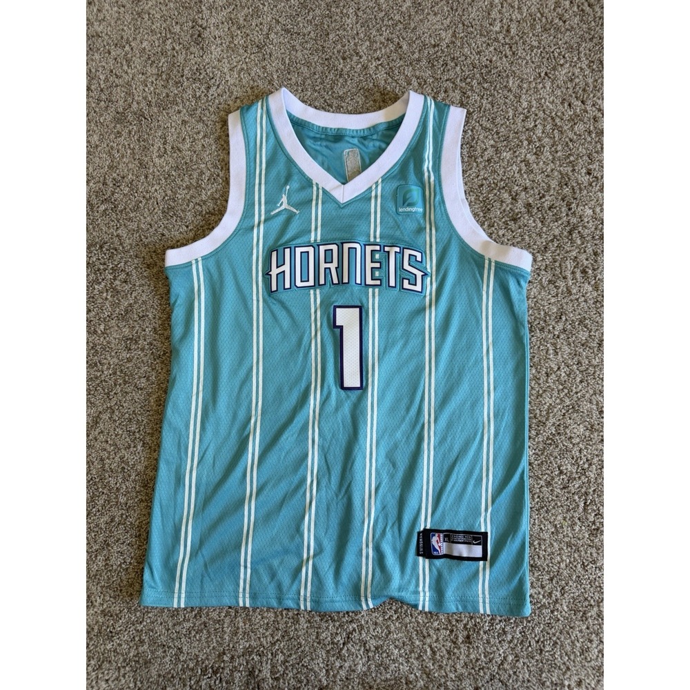 Nike Lamelo Ball Charlotte Hornets Swingman Jersey #1|Sz XL |Nike Dri-Fit Techno